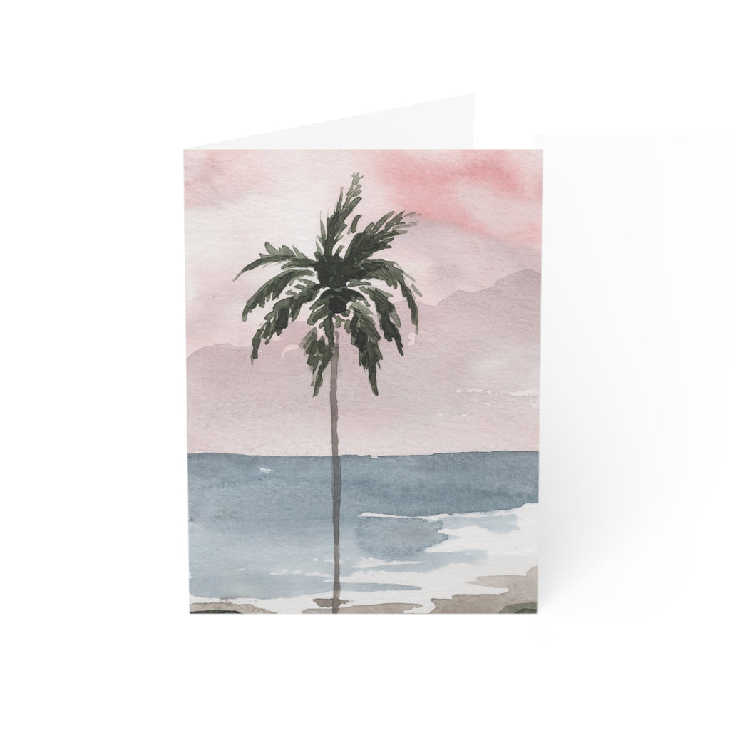 Wholesale Lone Palm Tree –  Art Greeting Card