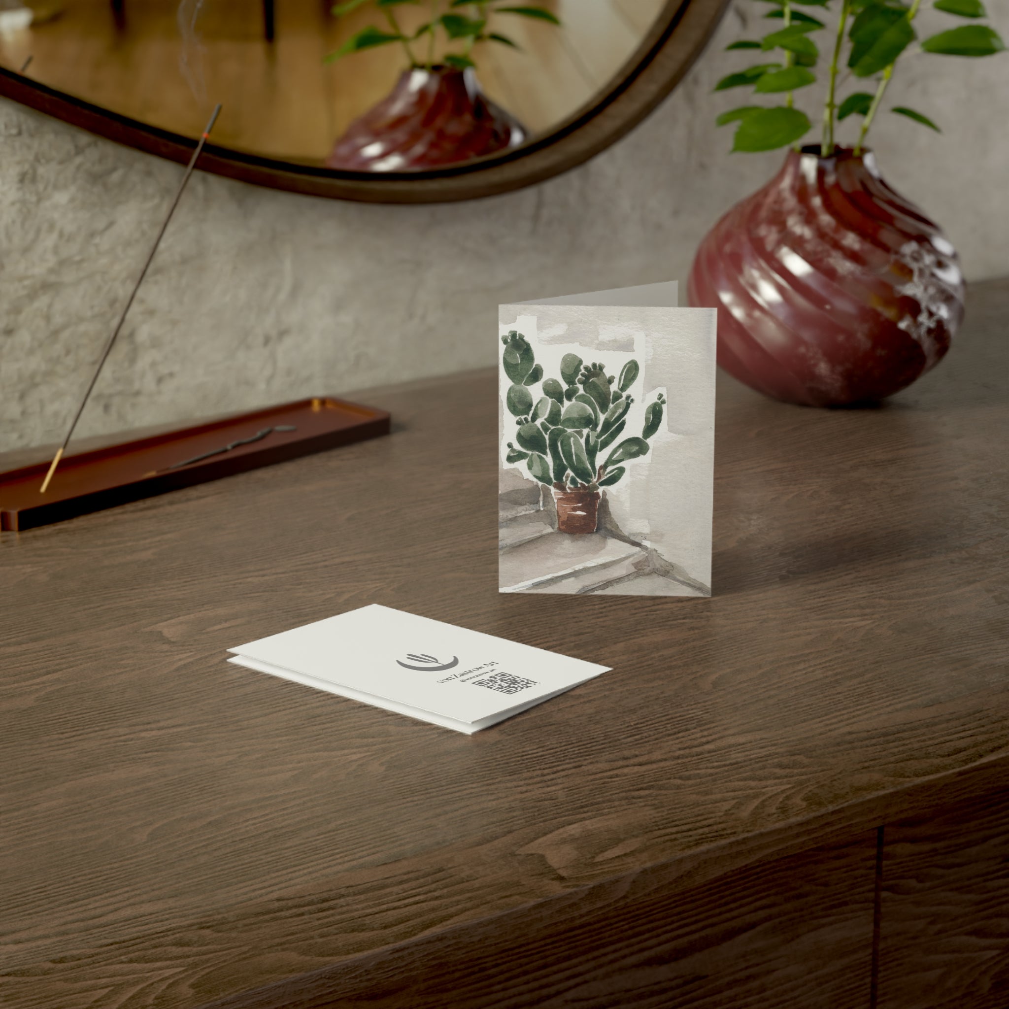 Wholesale Potted Cactus - Art Greeting Card