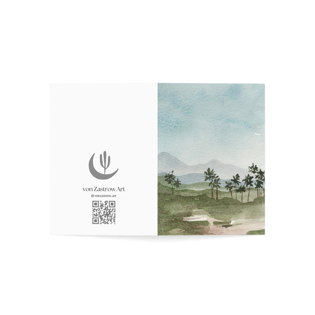 Mountain Palms - Art Greeting Card