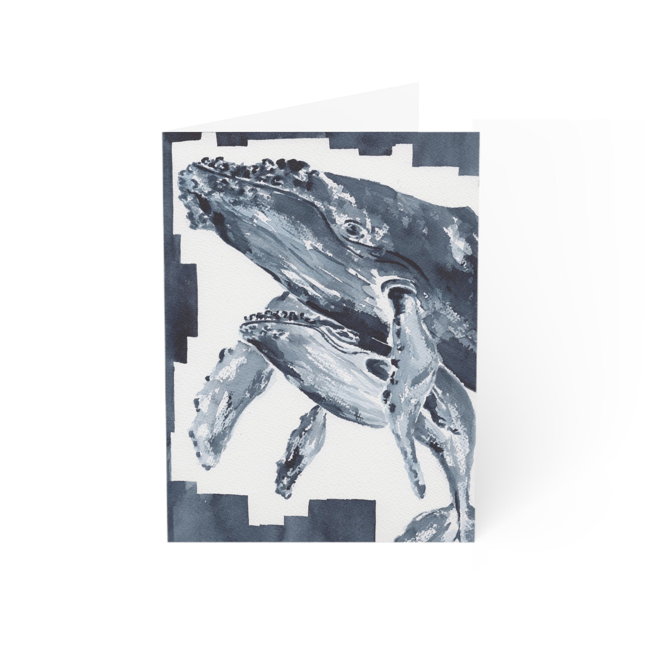 Humpback Whales - Art Greeting Card