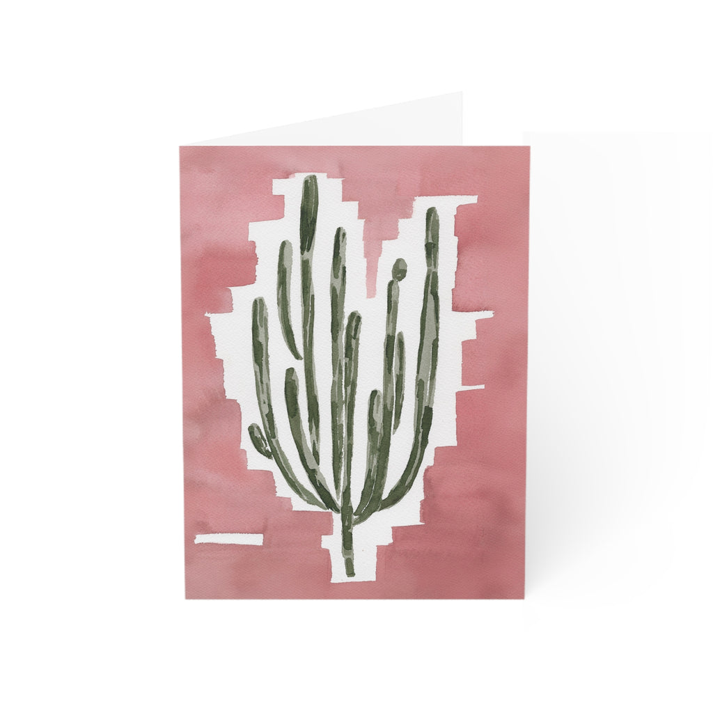 Wholesale Pink Cardon Cactus - Art Greeting Card