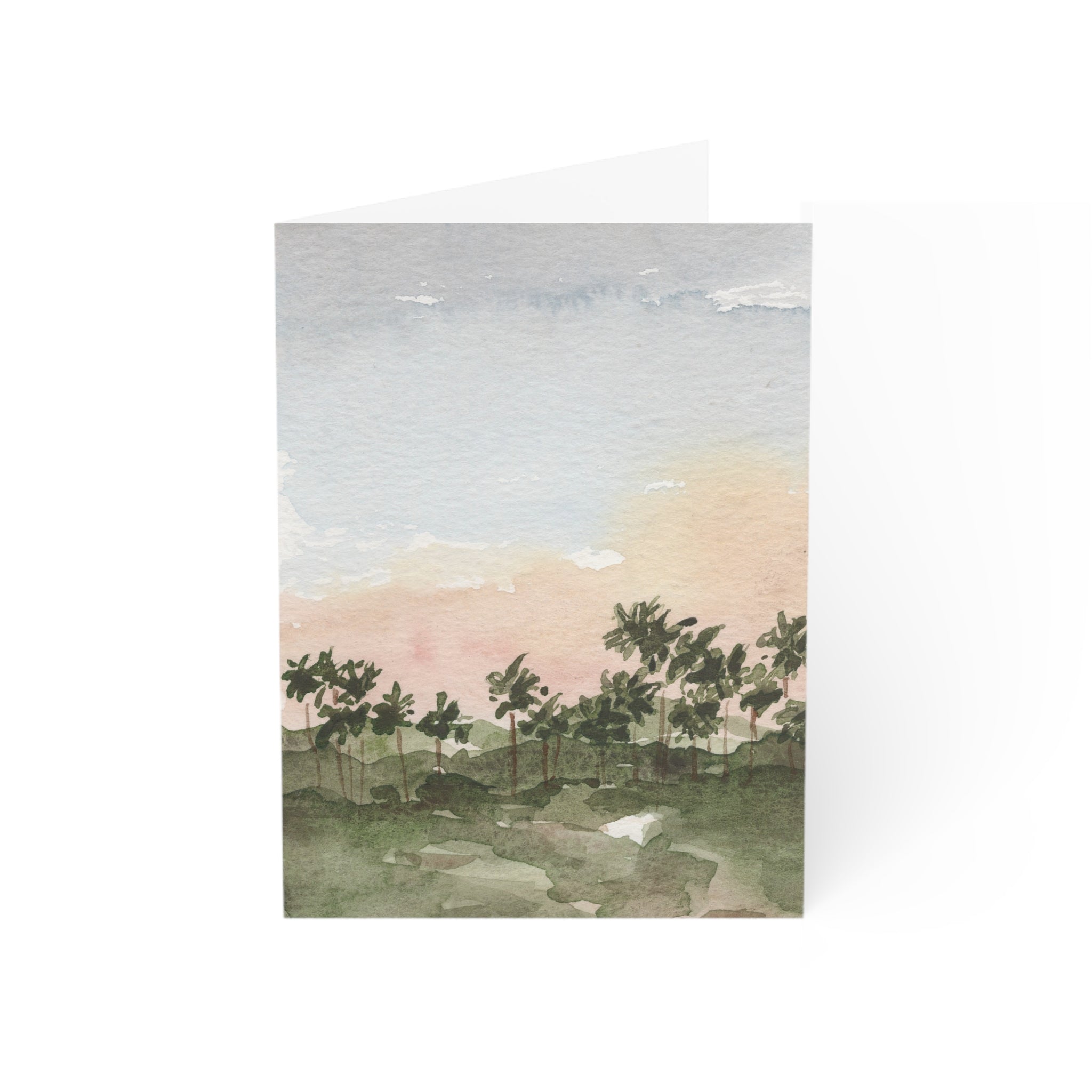 Wholesale Sunset Palms - Art Greeting Card