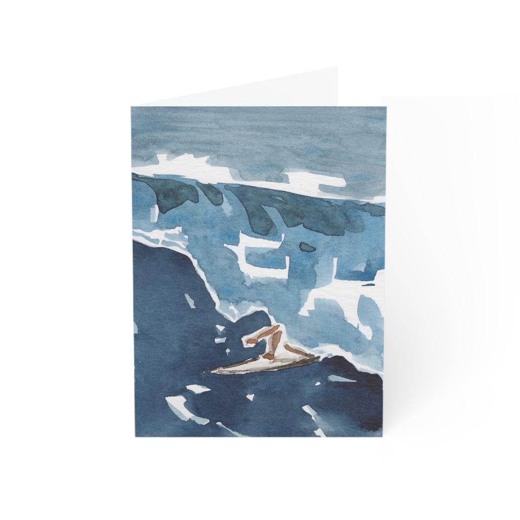 Surf Barrel - Art Greeting Card