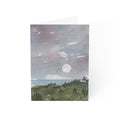 Cacti Under a Full Moon - Art Greeting Card