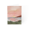 Wholesale Pink Ocean Sunset - Art Greeting Card