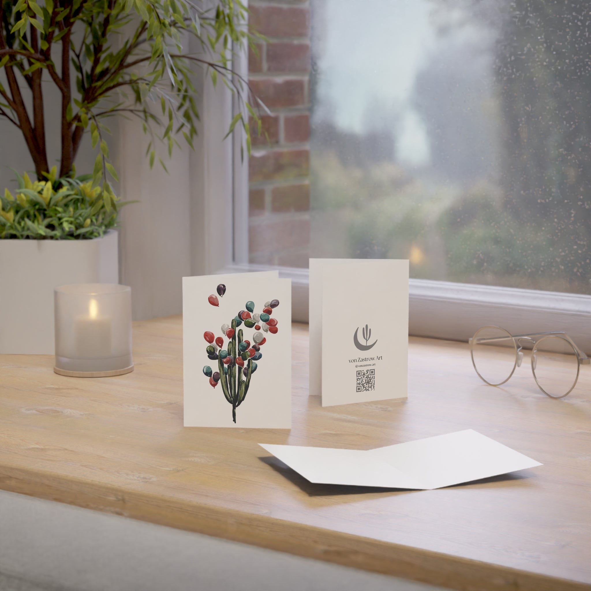 Wholesale Birthday Cactus — Art Greeting Card