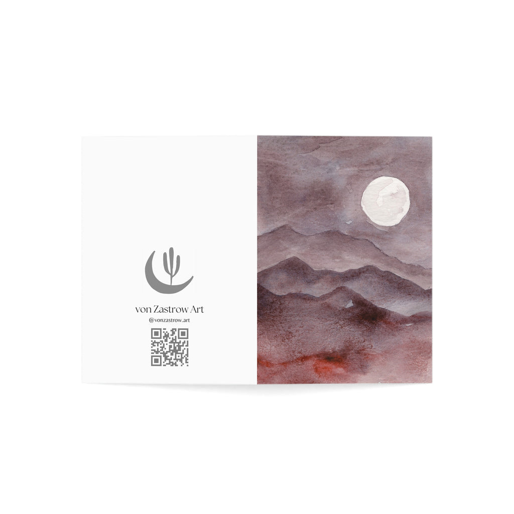 Purple Moon - Art Greeting Card