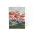 Red Sunset Palms - Art  Greeting Card