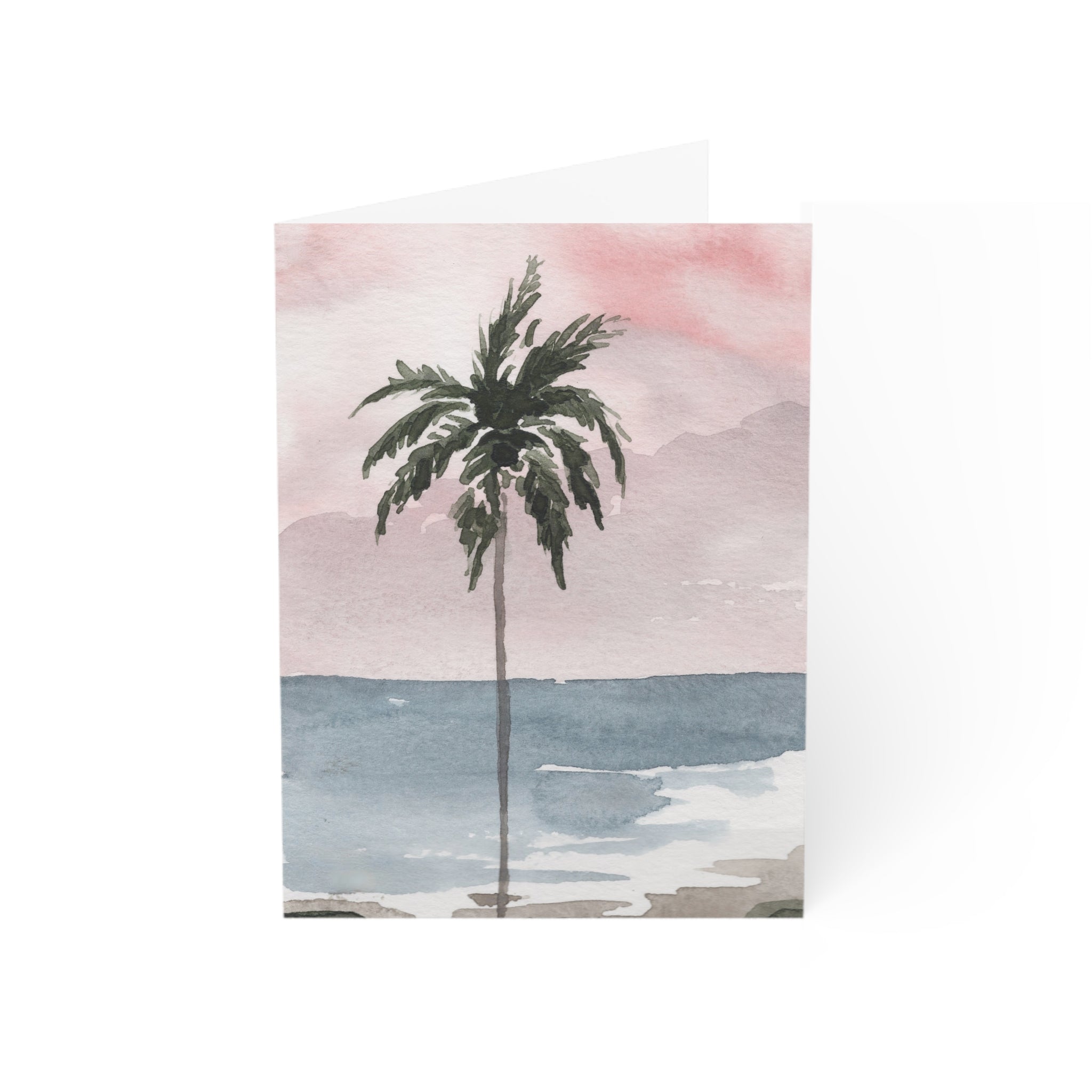 Lone Palm Tree - Art Greeting Card