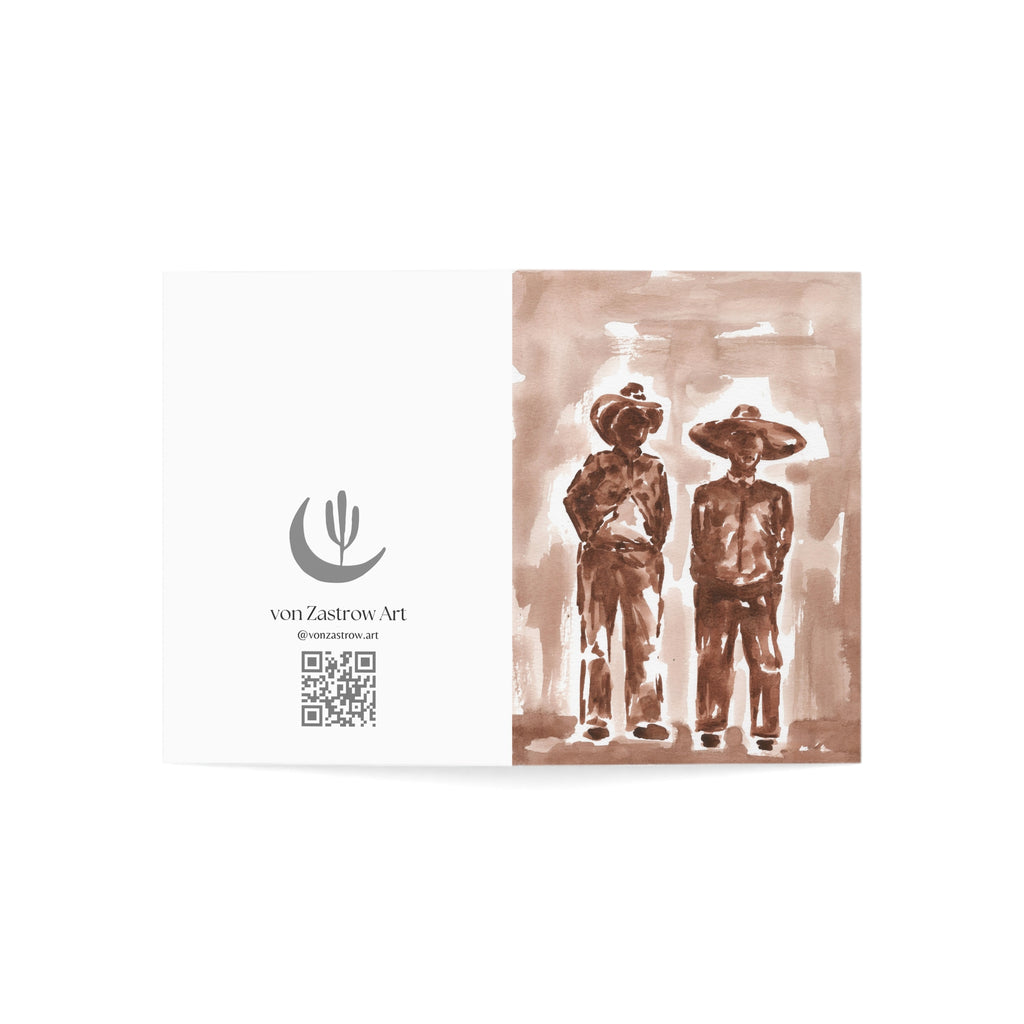 Watercolor Cowboys  — Art Greeting Cards