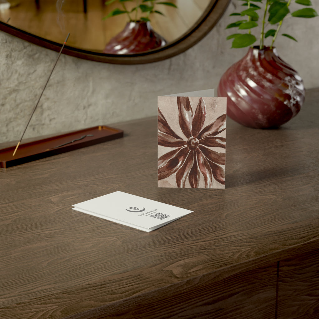 Wholesale Red Dried Flower - Art Greeting Card