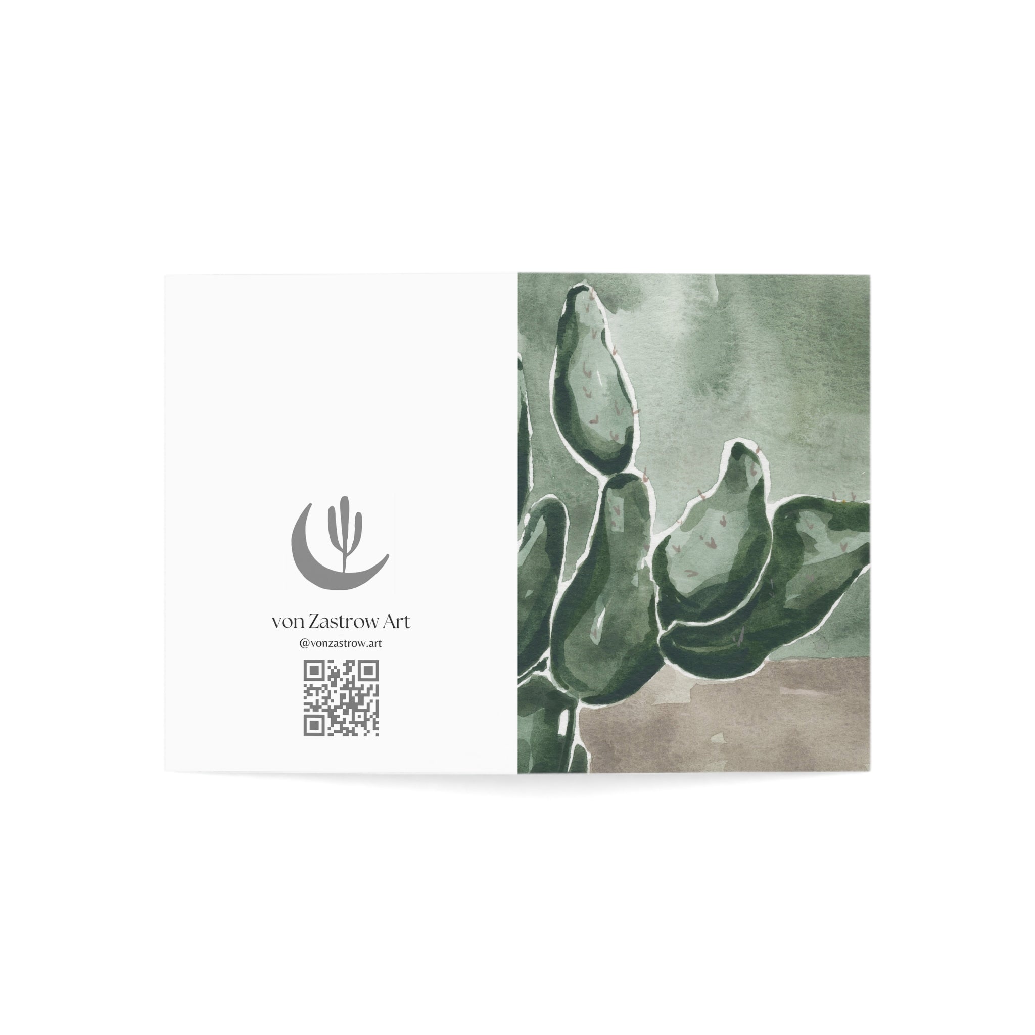 Wonky Cactus - Art Greeting Card