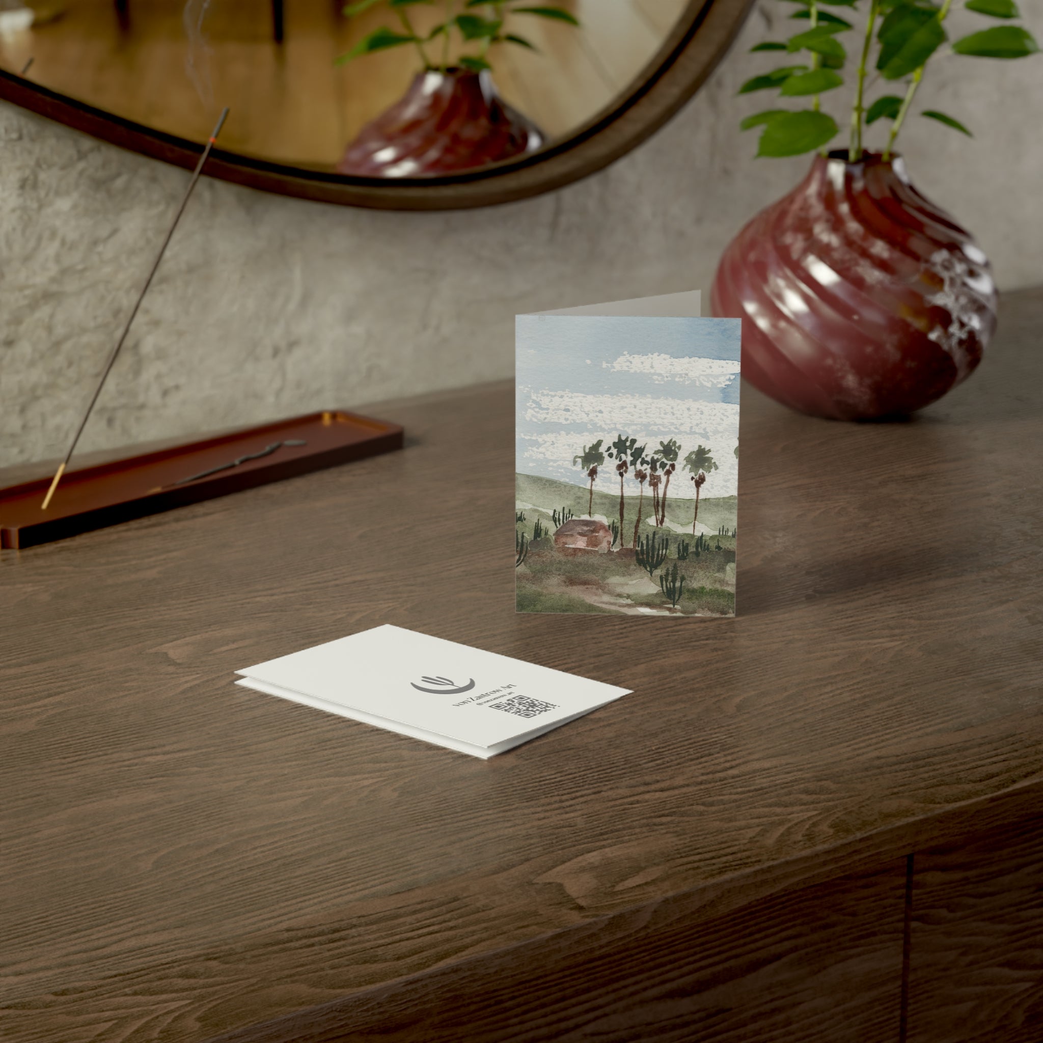 House of Palms - Art Greeting Card