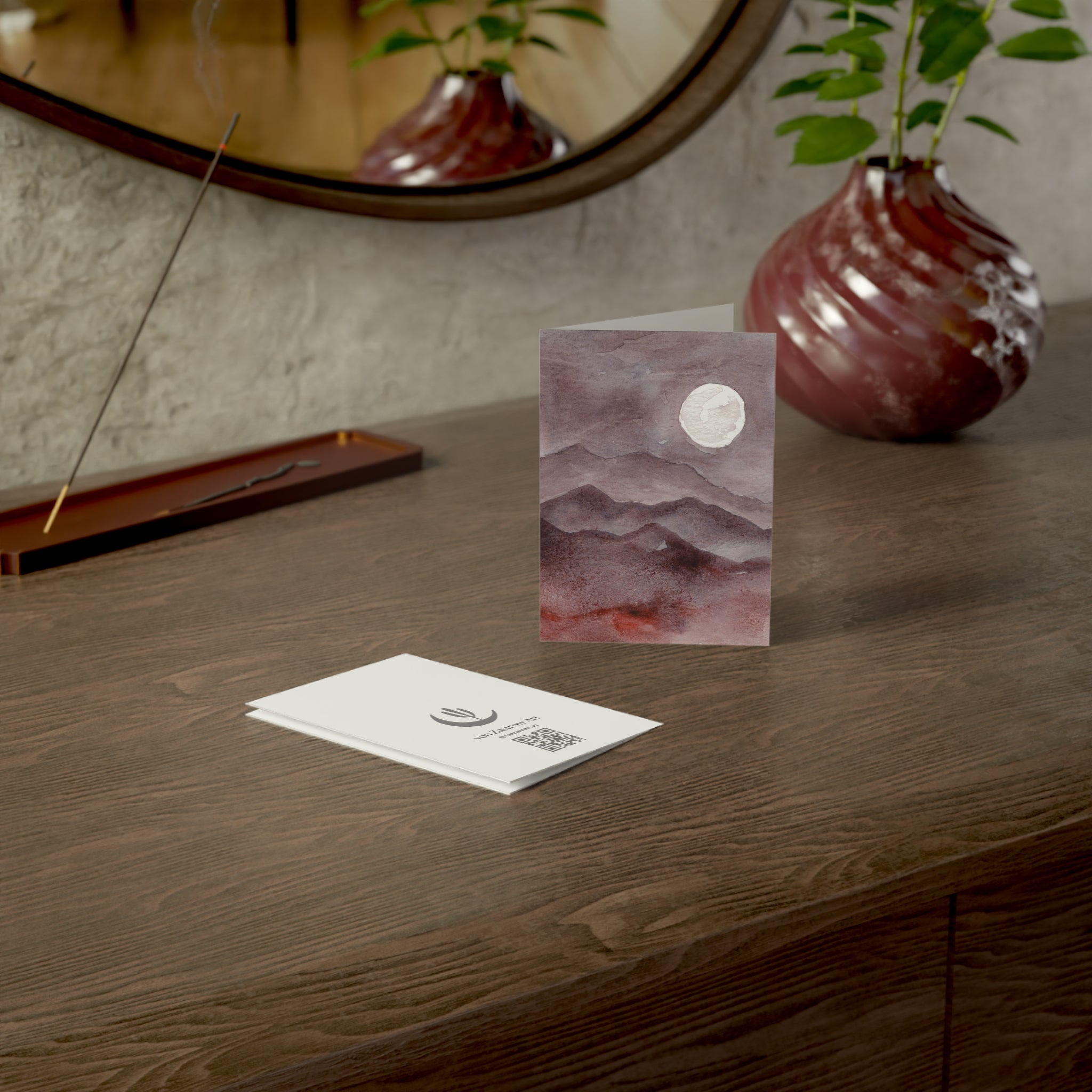 Wholesale Purple Moon - Art Greeting Card