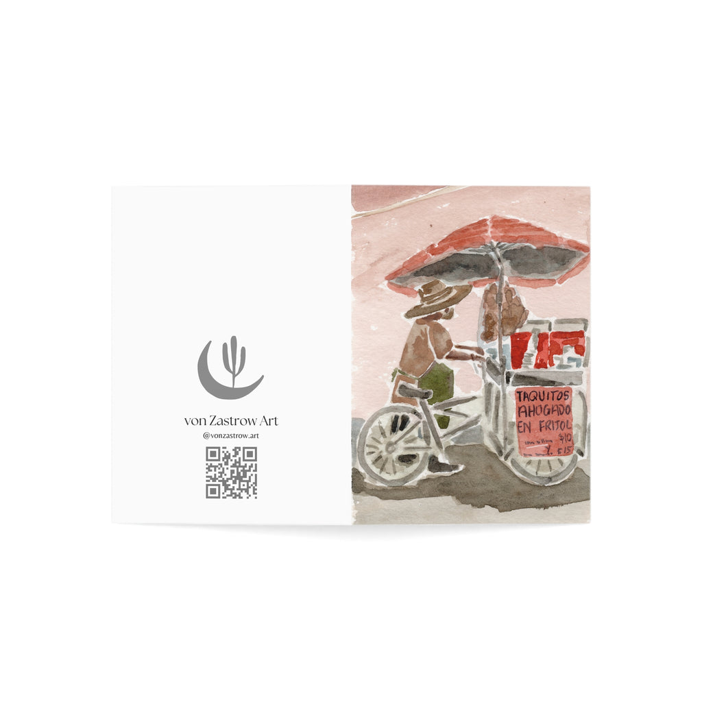 Taquitos Cart - Art Greeting Card
