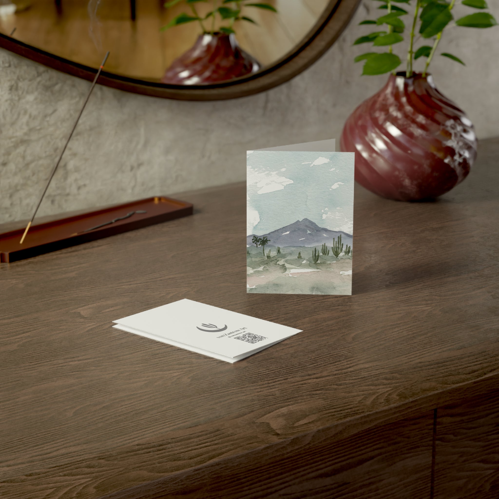 Wholesale Cactus Mountain - Art Greeting Card