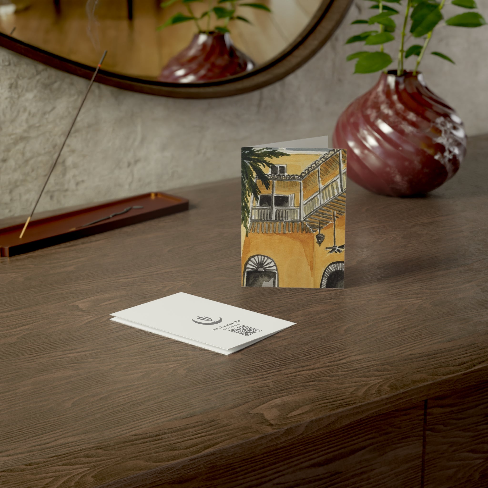 Colombian Building - Art Greeting Card
