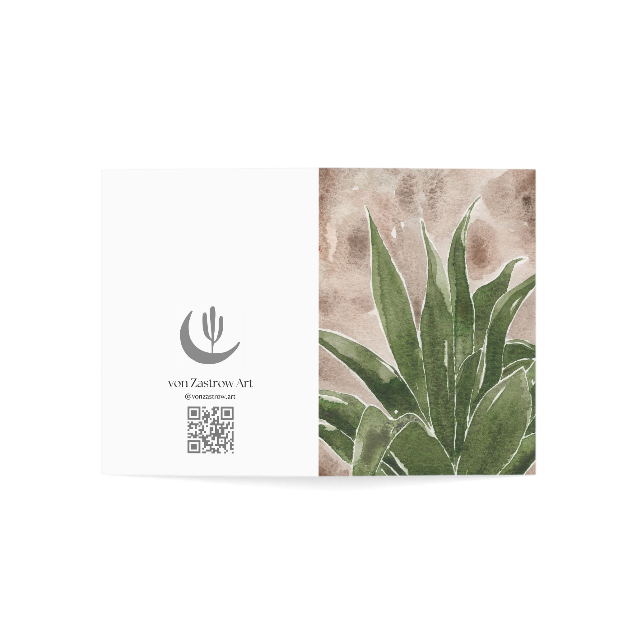 Green Agave - Art Greeting Card
