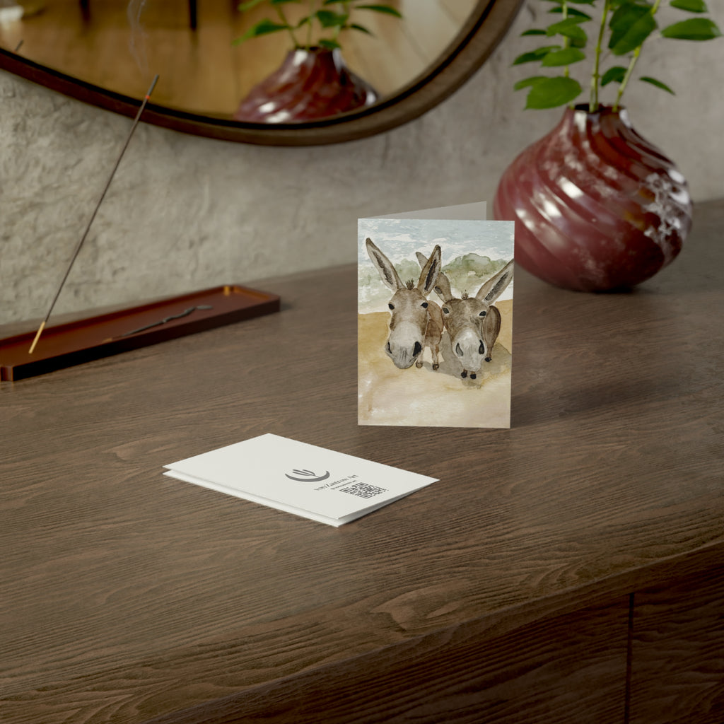 The Donkeys - Art Greeting Card