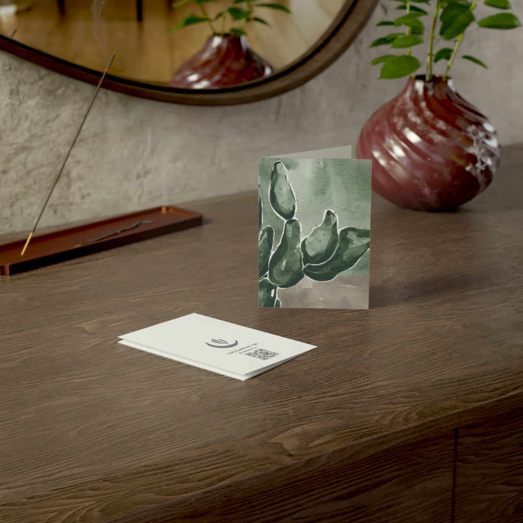 Wonky Cactus - Art Greeting Card