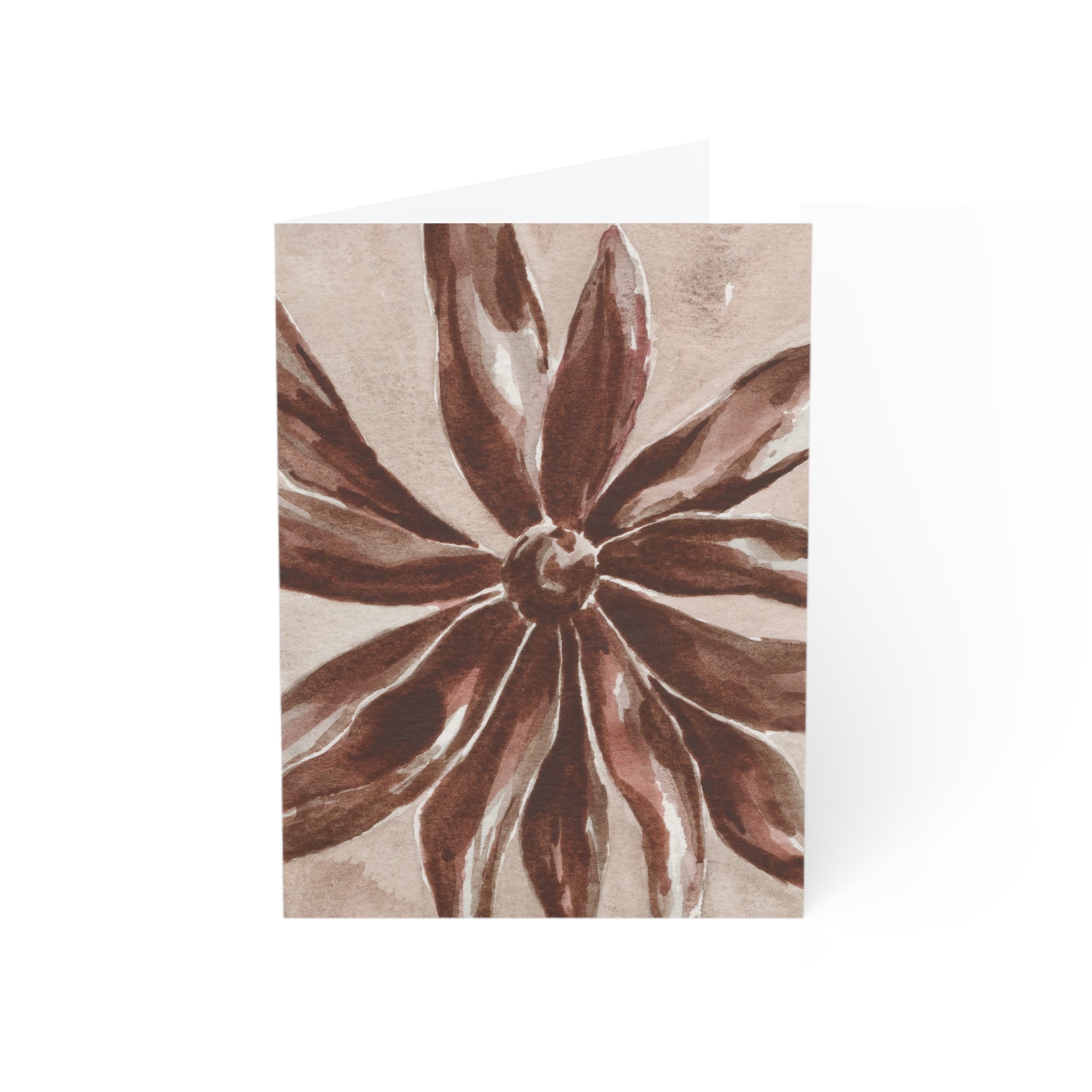 Red Dried Flower - Art Greeting Card