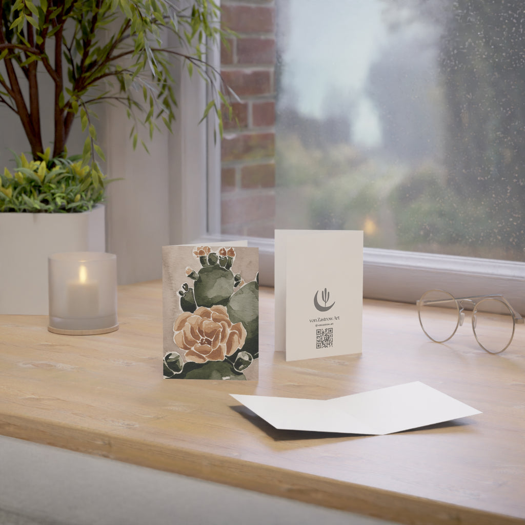 Flowering Cactus - Art Greeting Card