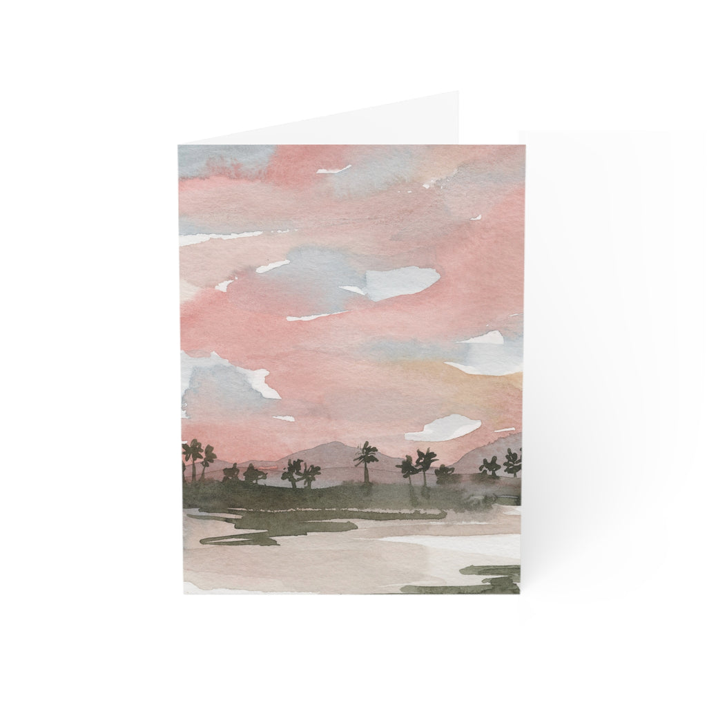 Desert Sunset - Art Greeting Card