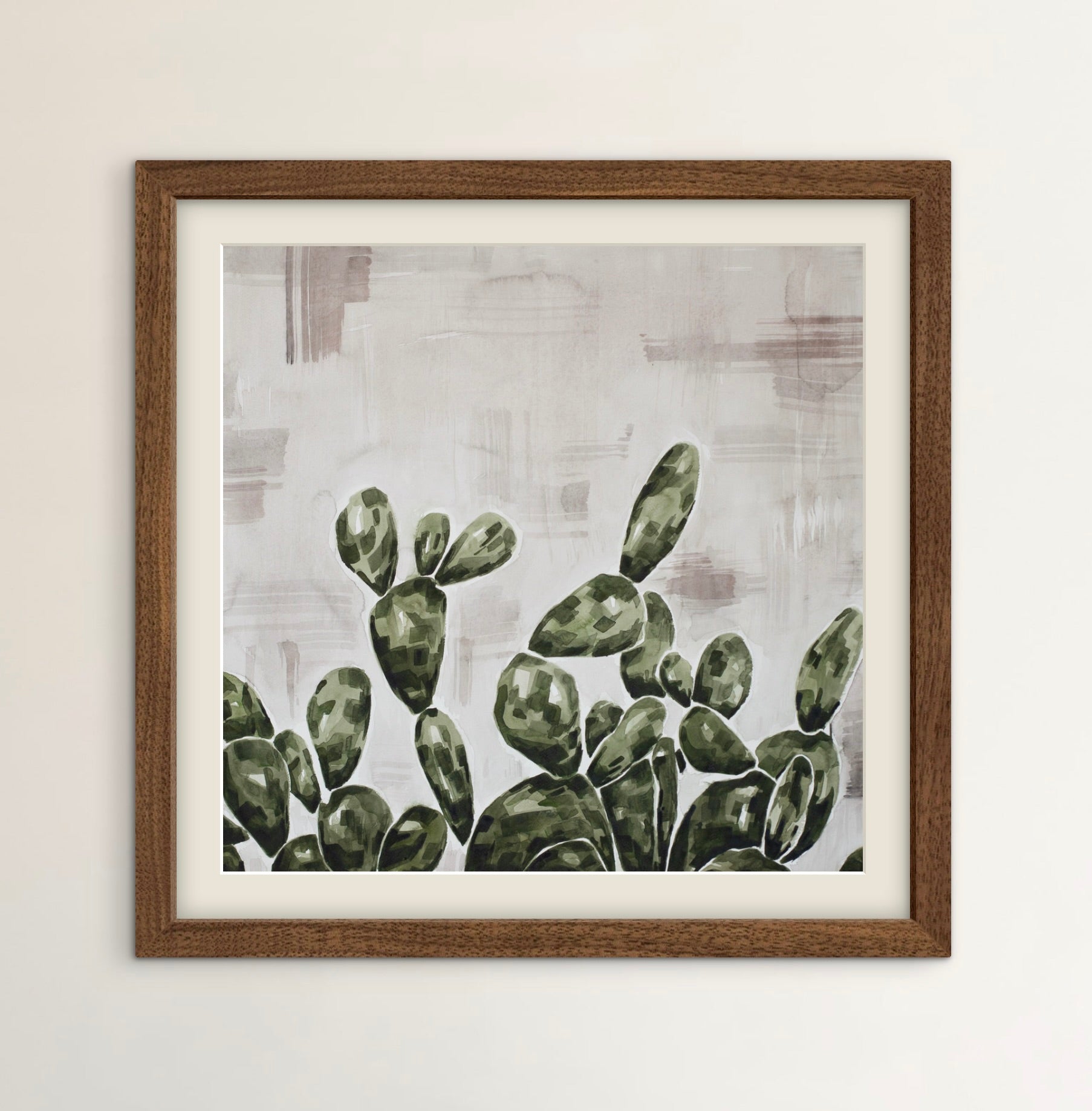 Nopal Cactus Watercolor | Original Watercolor Painting