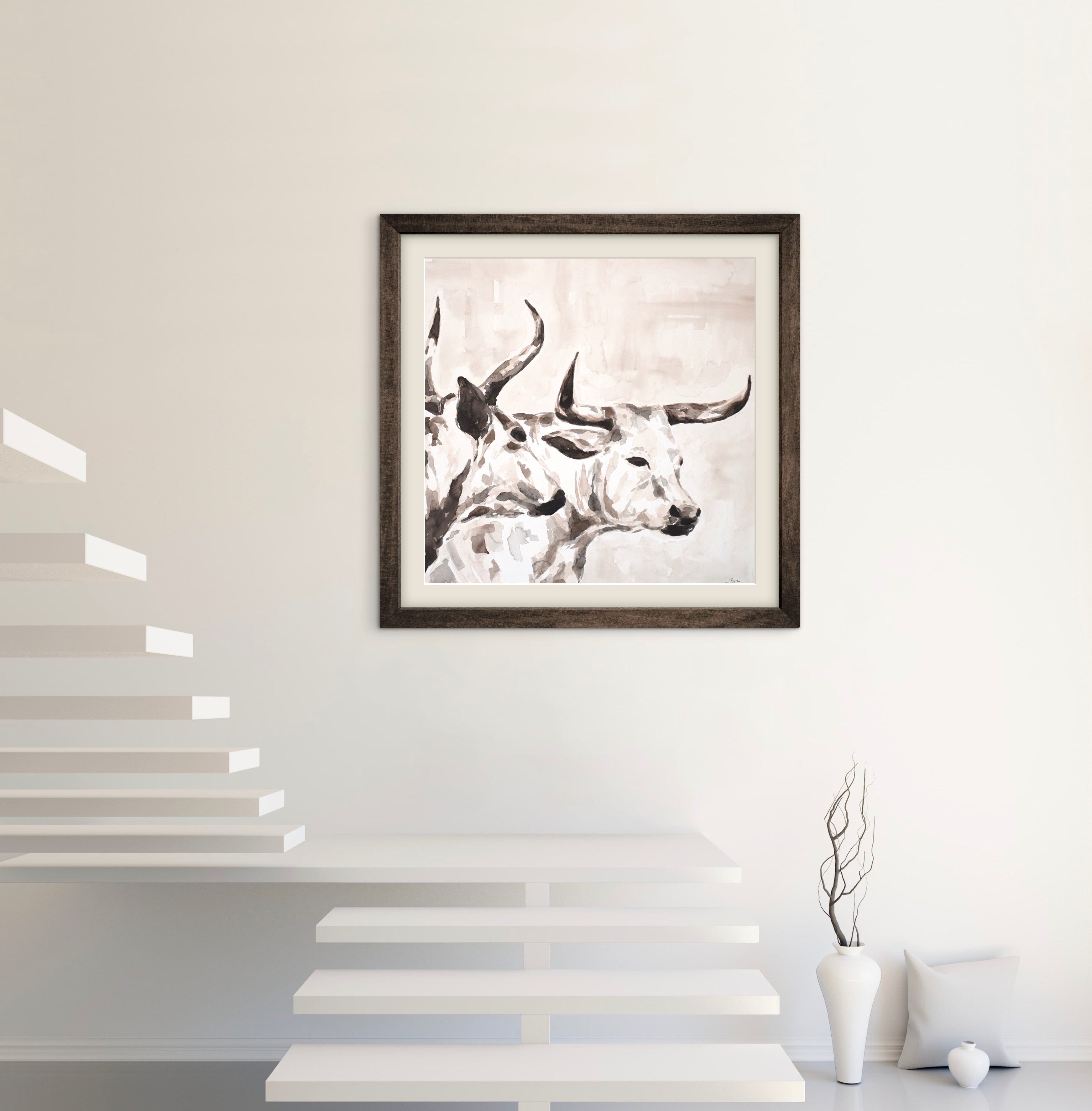 A couple of Cows | Original Watercolor Painting