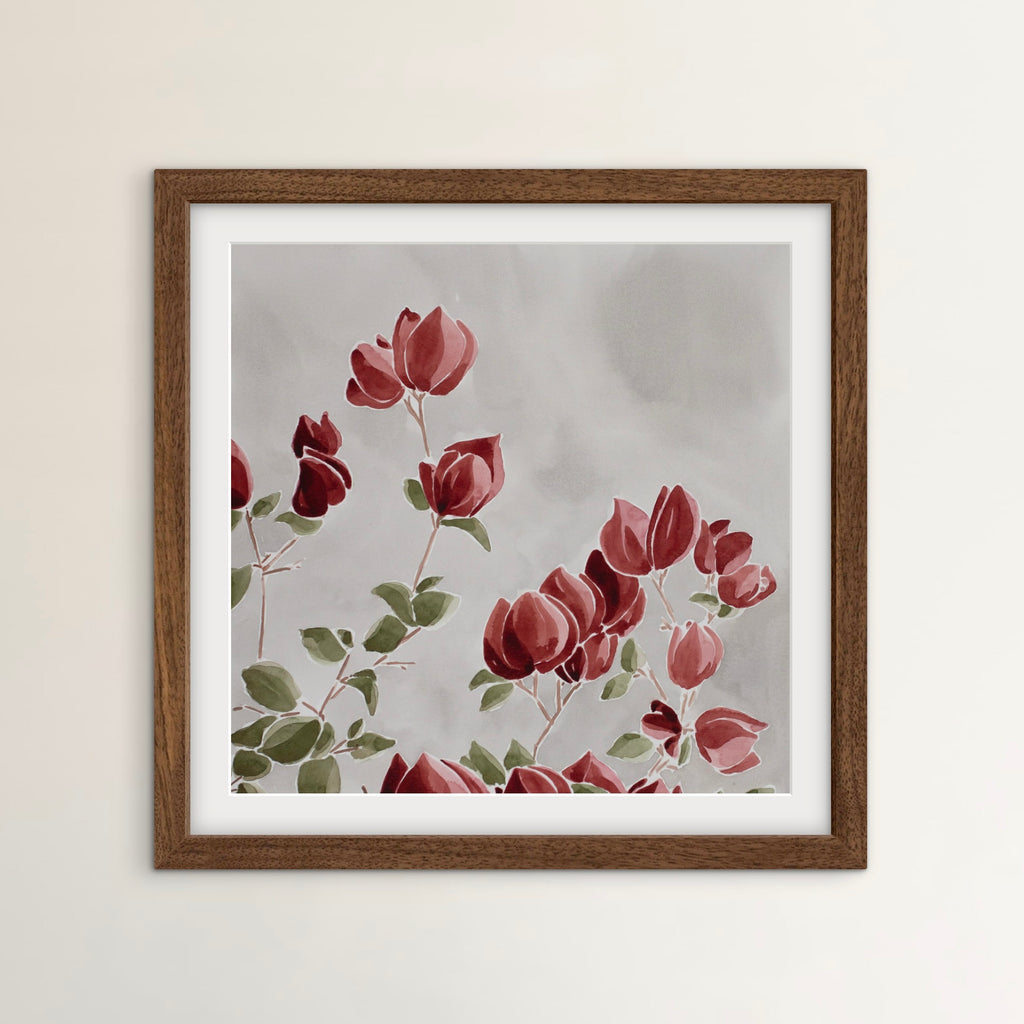 Red Bougainvillea | Original Watercolor Painting