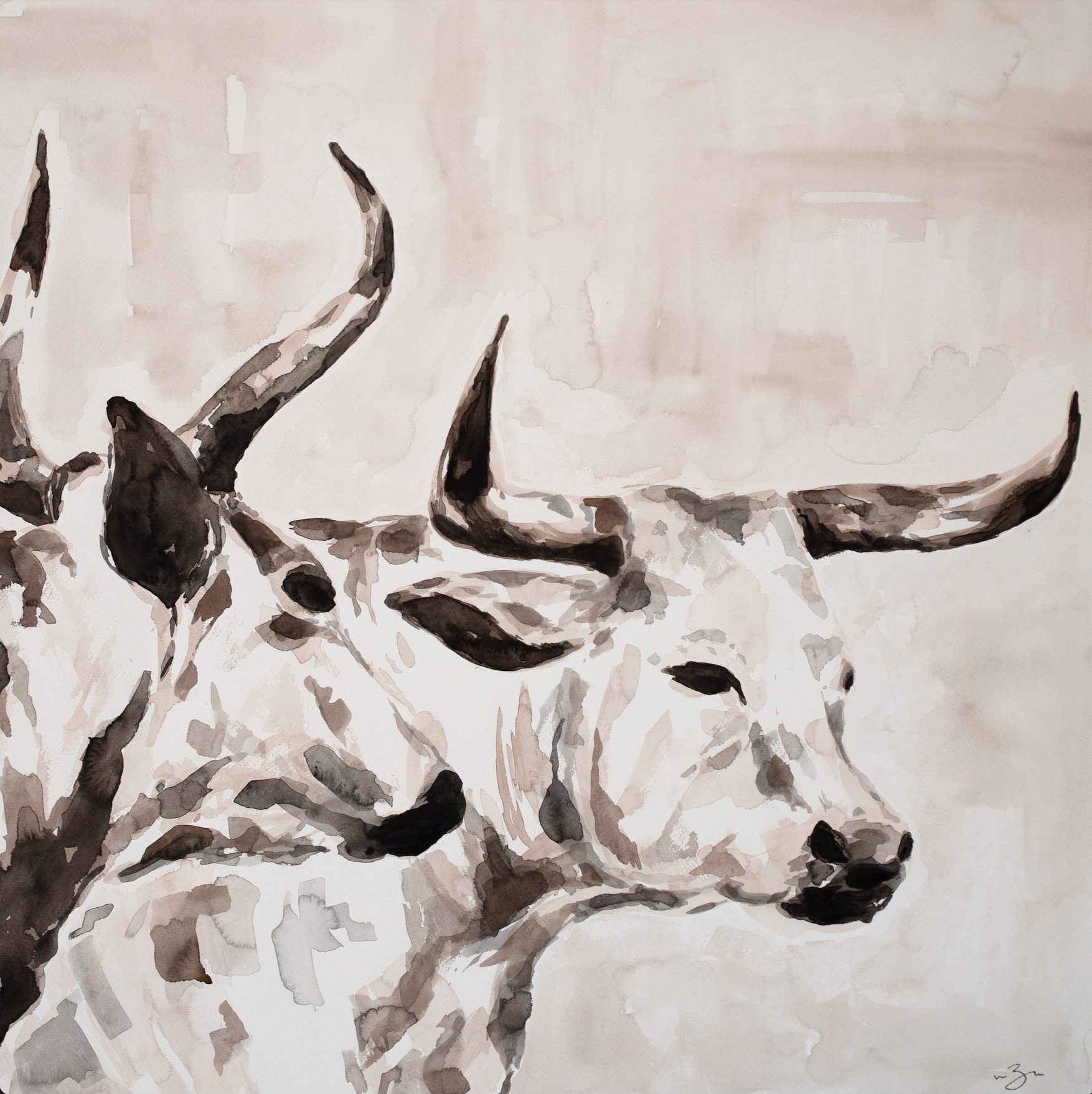 A couple of Cows | Original Watercolor Painting