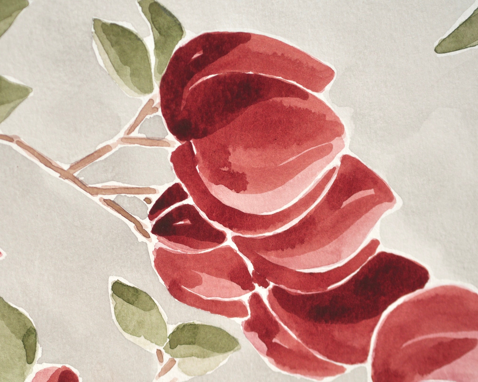 Red Bougainvillea | Original Watercolor Painting