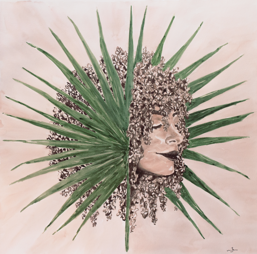 Palm Goddess | Original Watercolor Painting